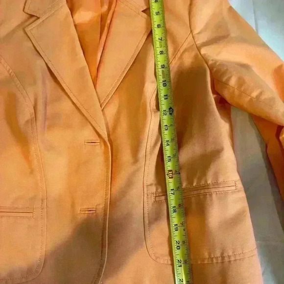 I.E. Light Orange Cotton Blazer (Size 14P) - Picture 12 of 13
